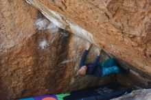 Bouldering in Hueco Tanks on 12/27/2019 with Blue Lizard Climbing and Yoga

Filename: SRM_20191227_1206300.jpg
Aperture: f/4.0
Shutter Speed: 1/320
Body: Canon EOS-1D Mark II
Lens: Canon EF 50mm f/1.8 II