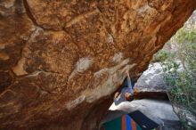 Bouldering in Hueco Tanks on 12/27/2019 with Blue Lizard Climbing and Yoga

Filename: SRM_20191227_1227050.jpg
Aperture: f/2.8
Shutter Speed: 1/250
Body: Canon EOS-1D Mark II
Lens: Canon EF 16-35mm f/2.8 L