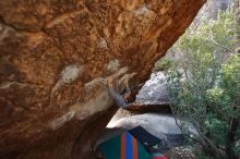 Bouldering in Hueco Tanks on 12/27/2019 with Blue Lizard Climbing and Yoga

Filename: SRM_20191227_1227110.jpg
Aperture: f/2.8
Shutter Speed: 1/250
Body: Canon EOS-1D Mark II
Lens: Canon EF 16-35mm f/2.8 L