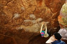 Bouldering in Hueco Tanks on 12/27/2019 with Blue Lizard Climbing and Yoga

Filename: SRM_20191227_1241470.jpg
Aperture: f/4.5
Shutter Speed: 1/250
Body: Canon EOS-1D Mark II
Lens: Canon EF 16-35mm f/2.8 L