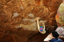 Bouldering in Hueco Tanks on 12/27/2019 with Blue Lizard Climbing and Yoga

Filename: SRM_20191227_1241480.jpg
Aperture: f/4.5
Shutter Speed: 1/250
Body: Canon EOS-1D Mark II
Lens: Canon EF 16-35mm f/2.8 L