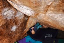 Bouldering in Hueco Tanks on 12/27/2019 with Blue Lizard Climbing and Yoga

Filename: SRM_20191227_1257480.jpg
Aperture: f/4.0
Shutter Speed: 1/250
Body: Canon EOS-1D Mark II
Lens: Canon EF 16-35mm f/2.8 L
