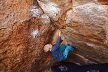 Bouldering in Hueco Tanks on 12/27/2019 with Blue Lizard Climbing and Yoga

Filename: SRM_20191227_1259300.jpg
Aperture: f/3.5
Shutter Speed: 1/250
Body: Canon EOS-1D Mark II
Lens: Canon EF 16-35mm f/2.8 L