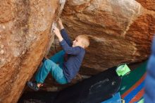 Bouldering in Hueco Tanks on 12/27/2019 with Blue Lizard Climbing and Yoga

Filename: SRM_20191227_1306470.jpg
Aperture: f/5.0
Shutter Speed: 1/320
Body: Canon EOS-1D Mark II
Lens: Canon EF 50mm f/1.8 II