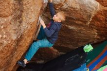Bouldering in Hueco Tanks on 12/27/2019 with Blue Lizard Climbing and Yoga

Filename: SRM_20191227_1306490.jpg
Aperture: f/5.0
Shutter Speed: 1/320
Body: Canon EOS-1D Mark II
Lens: Canon EF 50mm f/1.8 II