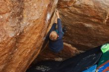 Bouldering in Hueco Tanks on 12/27/2019 with Blue Lizard Climbing and Yoga

Filename: SRM_20191227_1309360.jpg
Aperture: f/4.0
Shutter Speed: 1/320
Body: Canon EOS-1D Mark II
Lens: Canon EF 50mm f/1.8 II