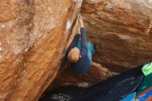 Bouldering in Hueco Tanks on 12/27/2019 with Blue Lizard Climbing and Yoga

Filename: SRM_20191227_1309390.jpg
Aperture: f/3.5
Shutter Speed: 1/320
Body: Canon EOS-1D Mark II
Lens: Canon EF 50mm f/1.8 II