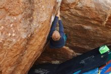 Bouldering in Hueco Tanks on 12/27/2019 with Blue Lizard Climbing and Yoga

Filename: SRM_20191227_1311140.jpg
Aperture: f/3.5
Shutter Speed: 1/320
Body: Canon EOS-1D Mark II
Lens: Canon EF 50mm f/1.8 II