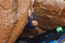 Bouldering in Hueco Tanks on 12/27/2019 with Blue Lizard Climbing and Yoga

Filename: SRM_20191227_1311150.jpg
Aperture: f/3.5
Shutter Speed: 1/320
Body: Canon EOS-1D Mark II
Lens: Canon EF 50mm f/1.8 II