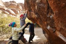 Bouldering in Hueco Tanks on 12/27/2019 with Blue Lizard Climbing and Yoga

Filename: SRM_20191227_1330410.jpg
Aperture: f/7.1
Shutter Speed: 1/320
Body: Canon EOS-1D Mark II
Lens: Canon EF 16-35mm f/2.8 L