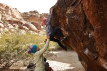 Bouldering in Hueco Tanks on 12/27/2019 with Blue Lizard Climbing and Yoga

Filename: SRM_20191227_1330540.jpg
Aperture: f/8.0
Shutter Speed: 1/320
Body: Canon EOS-1D Mark II
Lens: Canon EF 16-35mm f/2.8 L