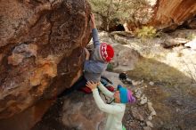 Bouldering in Hueco Tanks on 12/27/2019 with Blue Lizard Climbing and Yoga

Filename: SRM_20191227_1331040.jpg
Aperture: f/8.0
Shutter Speed: 1/320
Body: Canon EOS-1D Mark II
Lens: Canon EF 16-35mm f/2.8 L