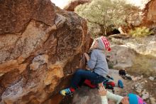 Bouldering in Hueco Tanks on 12/27/2019 with Blue Lizard Climbing and Yoga

Filename: SRM_20191227_1331170.jpg
Aperture: f/7.1
Shutter Speed: 1/320
Body: Canon EOS-1D Mark II
Lens: Canon EF 16-35mm f/2.8 L