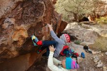 Bouldering in Hueco Tanks on 12/27/2019 with Blue Lizard Climbing and Yoga

Filename: SRM_20191227_1331500.jpg
Aperture: f/6.3
Shutter Speed: 1/320
Body: Canon EOS-1D Mark II
Lens: Canon EF 16-35mm f/2.8 L