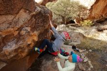 Bouldering in Hueco Tanks on 12/27/2019 with Blue Lizard Climbing and Yoga

Filename: SRM_20191227_1333480.jpg
Aperture: f/7.1
Shutter Speed: 1/320
Body: Canon EOS-1D Mark II
Lens: Canon EF 16-35mm f/2.8 L