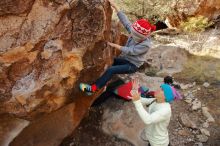 Bouldering in Hueco Tanks on 12/27/2019 with Blue Lizard Climbing and Yoga

Filename: SRM_20191227_1333530.jpg
Aperture: f/6.3
Shutter Speed: 1/320
Body: Canon EOS-1D Mark II
Lens: Canon EF 16-35mm f/2.8 L