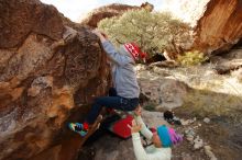 Bouldering in Hueco Tanks on 12/27/2019 with Blue Lizard Climbing and Yoga

Filename: SRM_20191227_1333580.jpg
Aperture: f/8.0
Shutter Speed: 1/320
Body: Canon EOS-1D Mark II
Lens: Canon EF 16-35mm f/2.8 L