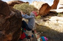 Bouldering in Hueco Tanks on 12/27/2019 with Blue Lizard Climbing and Yoga

Filename: SRM_20191227_1334030.jpg
Aperture: f/10.0
Shutter Speed: 1/320
Body: Canon EOS-1D Mark II
Lens: Canon EF 16-35mm f/2.8 L