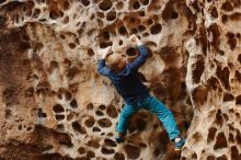 Bouldering in Hueco Tanks on 12/27/2019 with Blue Lizard Climbing and Yoga

Filename: SRM_20191227_1559130.jpg
Aperture: f/2.8
Shutter Speed: 1/160
Body: Canon EOS-1D Mark II
Lens: Canon EF 50mm f/1.8 II