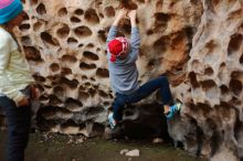 Bouldering in Hueco Tanks on 12/27/2019 with Blue Lizard Climbing and Yoga

Filename: SRM_20191227_1601280.jpg
Aperture: f/2.5
Shutter Speed: 1/160
Body: Canon EOS-1D Mark II
Lens: Canon EF 50mm f/1.8 II