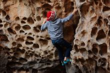 Bouldering in Hueco Tanks on 12/27/2019 with Blue Lizard Climbing and Yoga

Filename: SRM_20191227_1601330.jpg
Aperture: f/2.8
Shutter Speed: 1/160
Body: Canon EOS-1D Mark II
Lens: Canon EF 50mm f/1.8 II