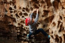 Bouldering in Hueco Tanks on 12/27/2019 with Blue Lizard Climbing and Yoga

Filename: SRM_20191227_1607170.jpg
Aperture: f/3.2
Shutter Speed: 1/200
Body: Canon EOS-1D Mark II
Lens: Canon EF 50mm f/1.8 II