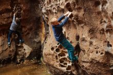 Bouldering in Hueco Tanks on 12/27/2019 with Blue Lizard Climbing and Yoga

Filename: SRM_20191227_1609040.jpg
Aperture: f/3.2
Shutter Speed: 1/125
Body: Canon EOS-1D Mark II
Lens: Canon EF 50mm f/1.8 II