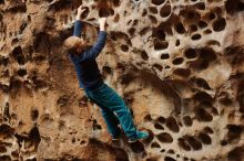 Bouldering in Hueco Tanks on 12/27/2019 with Blue Lizard Climbing and Yoga

Filename: SRM_20191227_1609380.jpg
Aperture: f/4.0
Shutter Speed: 1/125
Body: Canon EOS-1D Mark II
Lens: Canon EF 50mm f/1.8 II