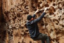 Bouldering in Hueco Tanks on 12/27/2019 with Blue Lizard Climbing and Yoga

Filename: SRM_20191227_1611470.jpg
Aperture: f/3.5
Shutter Speed: 1/125
Body: Canon EOS-1D Mark II
Lens: Canon EF 50mm f/1.8 II