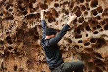 Bouldering in Hueco Tanks on 12/27/2019 with Blue Lizard Climbing and Yoga

Filename: SRM_20191227_1611510.jpg
Aperture: f/4.0
Shutter Speed: 1/125
Body: Canon EOS-1D Mark II
Lens: Canon EF 50mm f/1.8 II