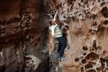 Bouldering in Hueco Tanks on 12/27/2019 with Blue Lizard Climbing and Yoga

Filename: SRM_20191227_1625300.jpg
Aperture: f/2.5
Shutter Speed: 1/160
Body: Canon EOS-1D Mark II
Lens: Canon EF 50mm f/1.8 II