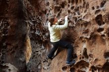 Bouldering in Hueco Tanks on 12/27/2019 with Blue Lizard Climbing and Yoga

Filename: SRM_20191227_1625520.jpg
Aperture: f/3.2
Shutter Speed: 1/125
Body: Canon EOS-1D Mark II
Lens: Canon EF 50mm f/1.8 II