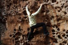 Bouldering in Hueco Tanks on 12/27/2019 with Blue Lizard Climbing and Yoga

Filename: SRM_20191227_1626200.jpg
Aperture: f/4.0
Shutter Speed: 1/125
Body: Canon EOS-1D Mark II
Lens: Canon EF 50mm f/1.8 II