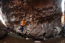 Bouldering in Hueco Tanks on 12/27/2019 with Blue Lizard Climbing and Yoga

Filename: SRM_20191227_1647330.jpg
Aperture: f/2.8
Shutter Speed: 1/100
Body: Canon EOS-1D Mark II
Lens: Canon EF 16-35mm f/2.8 L