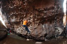 Bouldering in Hueco Tanks on 12/27/2019 with Blue Lizard Climbing and Yoga

Filename: SRM_20191227_1647360.jpg
Aperture: f/2.8
Shutter Speed: 1/100
Body: Canon EOS-1D Mark II
Lens: Canon EF 16-35mm f/2.8 L