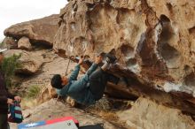 Bouldering in Hueco Tanks on 12/28/2019 with Blue Lizard Climbing and Yoga

Filename: SRM_20191228_1105040.jpg
Aperture: f/14.0
Shutter Speed: 1/100
Body: Canon EOS-1D Mark II
Lens: Canon EF 50mm f/1.8 II