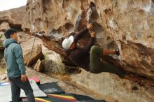 Bouldering in Hueco Tanks on 12/28/2019 with Blue Lizard Climbing and Yoga

Filename: SRM_20191228_1105590.jpg
Aperture: f/4.0
Shutter Speed: 1/250
Body: Canon EOS-1D Mark II
Lens: Canon EF 50mm f/1.8 II