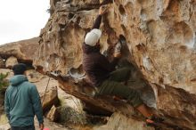 Bouldering in Hueco Tanks on 12/28/2019 with Blue Lizard Climbing and Yoga

Filename: SRM_20191228_1106060.jpg
Aperture: f/4.0
Shutter Speed: 1/250
Body: Canon EOS-1D Mark II
Lens: Canon EF 50mm f/1.8 II