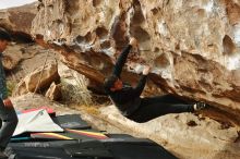 Bouldering in Hueco Tanks on 12/28/2019 with Blue Lizard Climbing and Yoga

Filename: SRM_20191228_1108570.jpg
Aperture: f/5.0
Shutter Speed: 1/250
Body: Canon EOS-1D Mark II
Lens: Canon EF 50mm f/1.8 II