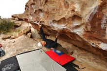 Bouldering in Hueco Tanks on 12/28/2019 with Blue Lizard Climbing and Yoga

Filename: SRM_20191228_1121470.jpg
Aperture: f/4.5
Shutter Speed: 1/400
Body: Canon EOS-1D Mark II
Lens: Canon EF 16-35mm f/2.8 L