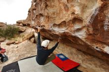 Bouldering in Hueco Tanks on 12/28/2019 with Blue Lizard Climbing and Yoga

Filename: SRM_20191228_1122240.jpg
Aperture: f/5.0
Shutter Speed: 1/400
Body: Canon EOS-1D Mark II
Lens: Canon EF 16-35mm f/2.8 L