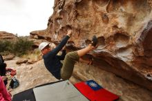 Bouldering in Hueco Tanks on 12/28/2019 with Blue Lizard Climbing and Yoga

Filename: SRM_20191228_1122340.jpg
Aperture: f/5.6
Shutter Speed: 1/400
Body: Canon EOS-1D Mark II
Lens: Canon EF 16-35mm f/2.8 L