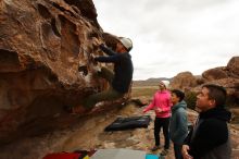 Bouldering in Hueco Tanks on 12/28/2019 with Blue Lizard Climbing and Yoga

Filename: SRM_20191228_1123140.jpg
Aperture: f/7.1
Shutter Speed: 1/400
Body: Canon EOS-1D Mark II
Lens: Canon EF 16-35mm f/2.8 L
