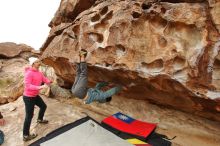 Bouldering in Hueco Tanks on 12/28/2019 with Blue Lizard Climbing and Yoga

Filename: SRM_20191228_1126100.jpg
Aperture: f/4.5
Shutter Speed: 1/400
Body: Canon EOS-1D Mark II
Lens: Canon EF 16-35mm f/2.8 L
