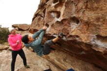 Bouldering in Hueco Tanks on 12/28/2019 with Blue Lizard Climbing and Yoga

Filename: SRM_20191228_1126190.jpg
Aperture: f/5.0
Shutter Speed: 1/400
Body: Canon EOS-1D Mark II
Lens: Canon EF 16-35mm f/2.8 L
