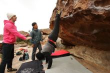 Bouldering in Hueco Tanks on 12/28/2019 with Blue Lizard Climbing and Yoga

Filename: SRM_20191228_1135350.jpg
Aperture: f/6.3
Shutter Speed: 1/250
Body: Canon EOS-1D Mark II
Lens: Canon EF 16-35mm f/2.8 L