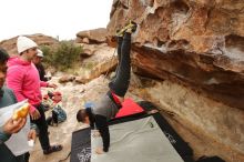 Bouldering in Hueco Tanks on 12/28/2019 with Blue Lizard Climbing and Yoga

Filename: SRM_20191228_1142500.jpg
Aperture: f/5.6
Shutter Speed: 1/250
Body: Canon EOS-1D Mark II
Lens: Canon EF 16-35mm f/2.8 L