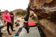 Bouldering in Hueco Tanks on 12/28/2019 with Blue Lizard Climbing and Yoga

Filename: SRM_20191228_1142580.jpg
Aperture: f/6.3
Shutter Speed: 1/250
Body: Canon EOS-1D Mark II
Lens: Canon EF 16-35mm f/2.8 L