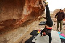 Bouldering in Hueco Tanks on 12/28/2019 with Blue Lizard Climbing and Yoga

Filename: SRM_20191228_1150350.jpg
Aperture: f/5.6
Shutter Speed: 1/250
Body: Canon EOS-1D Mark II
Lens: Canon EF 16-35mm f/2.8 L