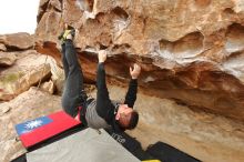 Bouldering in Hueco Tanks on 12/28/2019 with Blue Lizard Climbing and Yoga

Filename: SRM_20191228_1150480.jpg
Aperture: f/5.0
Shutter Speed: 1/250
Body: Canon EOS-1D Mark II
Lens: Canon EF 16-35mm f/2.8 L